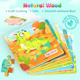 Zeoddler Wooden Puzzles for Toddlers, 8 Pack Animal Jigsaw Puzzles for Kids3-5, 9 Pieces Preschool Learning Activities, Learning & Educational Toys, Gift for Boys, Girls Zeoddler