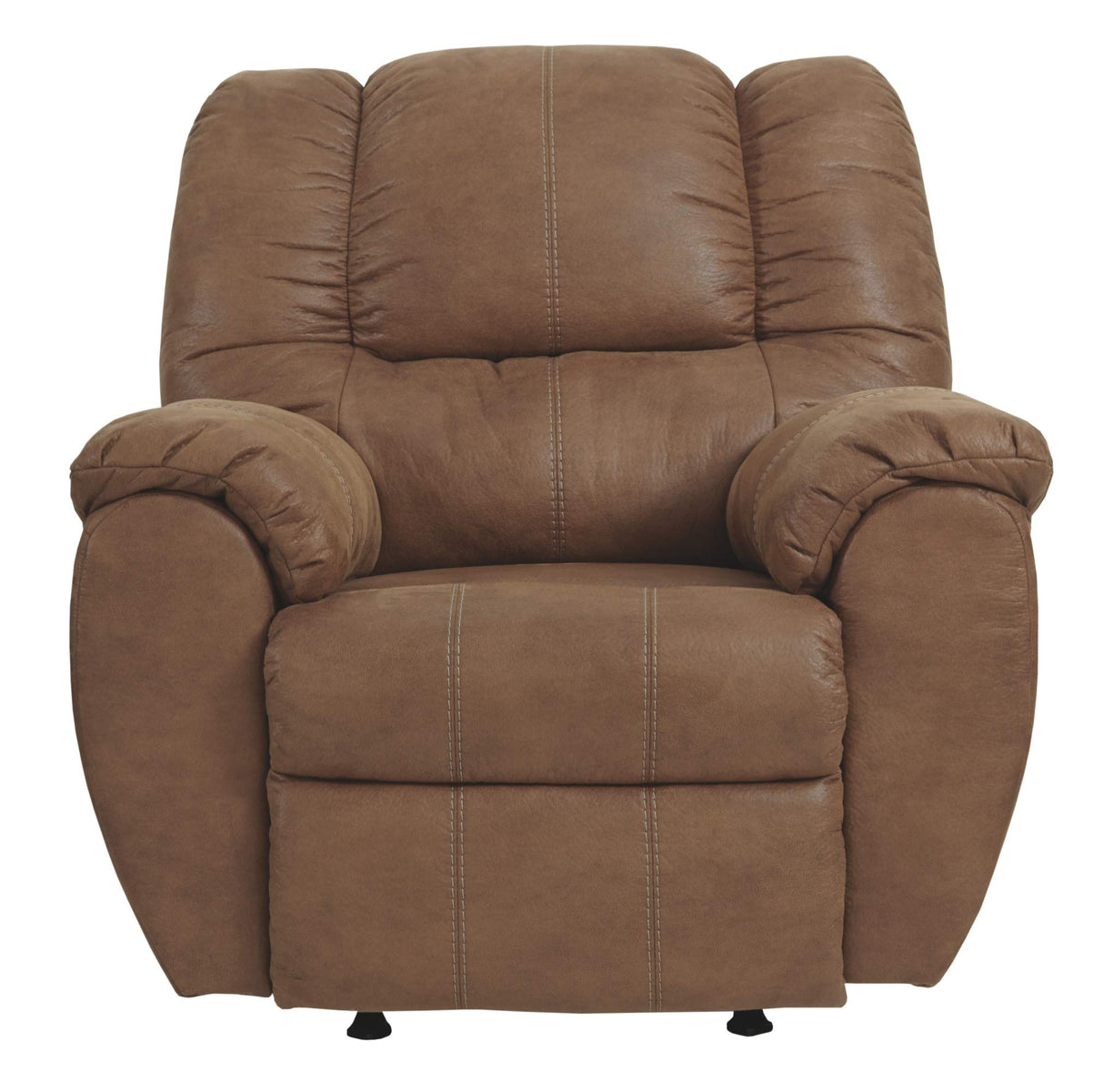 Signature Design by Ashley McGann Faux Leather Oversized Manual Rocker Recliner, Light Brown Signature Design by Ashley