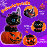 LET'S RESIN Halloween Resin Molds Silicone, Cute Ghost Silicone Molds & Cat Pumpkin Epoxy Resin Molds with Witch Hat,Perfect for Resin Casting,Halloween Party, Thanksgiving Autumn Decor, Gifts(2PCS) LET'S RESIN
