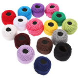 Wakauto 16 Roll Embroidery Thread Floss Set Wool Cotton Cross Stitch Threads Polyester Embroidery Machine Thread Kit Sewing Thread Craft Making for Bracelet String Wakauto