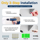 Chingoo Stainless Steel Shelf 18" x 72", 2 Pack NSF Wall Mounted Commercial Metal Shelving with Backsplash for Restaurant, Utility Room, Kitchen and Garage Chingoo