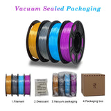YOUSU Silk TPU Filament 1.75mm, 95A tpu3d Printing Flexible Filament, High Hardness Resilience, Soft Adhesive Material, Elastic, tpu4x250g Bundle, Silk TPU Gold,Dark Silver,Blue,Purple Yousu