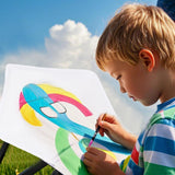 Bcxfbxd 6 Packs DIY Blank Kites Decorating Kite Party Pack Kite Making Craft Kits Bulk Blank Diamond Kite Set for Boys Girls Bcxfbxd