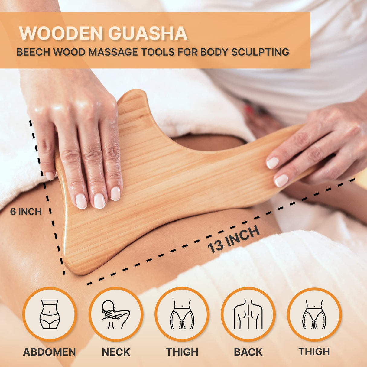 Nuddspa Wood Therapy Massage Tools 6-in-1, Lymphatic Drainage Massager, Maderoterapia Kit - Anti Cellulite Complete Body Sculpting Tools for Total Relaxation & Relief - Massager Tool for Anti Aging Nuddspa