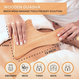 Nuddspa Wood Therapy Massage Tools 6-in-1, Lymphatic Drainage Massager, Maderoterapia Kit - Anti Cellulite Complete Body Sculpting Tools for Total Relaxation & Relief - Massager Tool for Anti Aging Nuddspa