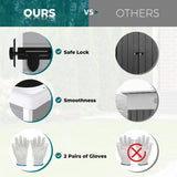 YOPTO 6x6 FT Resin Outdoor Storage Shed with Floor, All-Weather Plastic Shed with Lockable Doors, Window & Vents, Utility Plastic Tool Shed Storage House for Backyard, Patio, Light Grey YOPTO