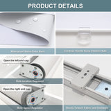 AOSKY Cordless Roller Shades Blackout Blinds for Windows Room Darkening Rolled Up Shades with Spring System, UV Protection Window Shades Door Blinds for Home and Office (27" W x 72" H, White) AOSKY