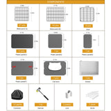 Oneluck Cat Cage with Litter Box,4-Tier DIY Cat Enclosures Large Playpen Detachable Metal Wire Kennel Indoor Crate Large Exercise Place Ideal for 1-2 Cat Oneluck