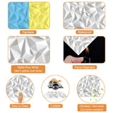 TroyStudio Acoustic Sound Diffuser Panels, 19.7 X 19.7 X 1 inches 12 Pcs White PVC Plastic 3D Wall Panel, Recording Studio Acoustical Treatment Diffusion panel, Art Decorative Ceiling Tiles TroyStudio