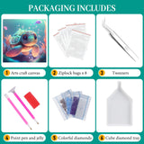 Sea Turtle Diamond Painting Kits for Adults - Cute Sea Turtle Diamond Art Kits for Adults, DIY 5D Diamond Painting with Round Gem Art Kits for Gift Home Wall Decor 12x12 inch Fountor