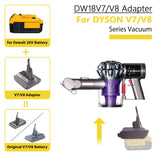ASUNT New Version V8 V7 Battery Adapter for DeWalt 20V Lithium Battery Convert to Replace for Dyson V8 V7 Battery, Work for Dyson V8/7 Series Vacuum Cleaners V8/7 Animal V8/7 Absolute V8/7 Motorhead ASUNT