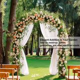 Garden Arch Trellis for Climbing Plants Outdoor Metal Trellis Wedding Arch Frame Assemble Freely 2 Sizes for Roses Vines Bridal Party Decoration, Black AngyangguoJi