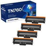 Forzik Compatible Toner Cartridge Replacement for Brother TN760 TN-760 TN730 TN-730 High Yield Compatible with DCP-L2550DW HL-L2350DW MFC-L2710DW Printer (4 Black) Forzik