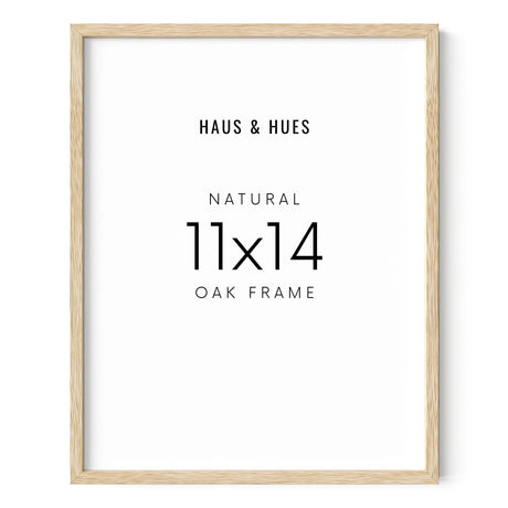 HAUS AND HUES 11x14 Wood Picture Frame - 11x14 Frame Wood Natural Wood Frame 11x14 Picture Frame Wood Picture Frames 11x14 Frame Art Poster Frames 11x14 Document Frames for 11x14, Beige Framed HAUS AND HUES