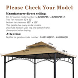 SCOCANOPY Replacement Cover for Target Madaga Gazebo Model L-GZ136PST and Havana Gazebo,(Beige) SCOCANOPY