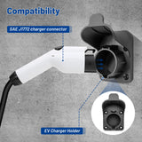 Anina EV Charger Holder SAE J1772 Charging Cable Organizer for Portable Electric Car Charger Cable Hanger Electric Vehicle Charging Cord Holder Wall-Mount Connector Space Saving Anina