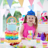 JOELELI 31pcs Crown Craft for Kids, 24pcs Foam Princess Tiara Crowns with Gem Diamond Tattoo Sticker- Make Your Own Queen King Crown Hat for Boys Girls, DIY Craft Princess Party Suppies Hats JOELELI