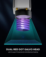 OMTech 20W Fiber Laser Engraver, LightBurn Compatible Laser Marking Machine with Red Dot Pointer for Metal Marking, 4.3"x4.3" Metal Etching Machine with 100,000 Hour Lifespan EZCad Included OMTech