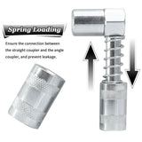 Bonsicoky 1 Pcs 90 Degree Grease Coupler Gun Adapter, 90 Degree Fittings Grease Gun Tips for Farm Truck Bonsicoky