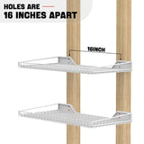 Ultrawall Wall Mounted Storage Shelf for Garage, 2 Pack Metal Shelf Rack, Heavy-Duty Wall Organizer Shelves Suitable for Shop, Shed, Garage 23.5inch x 12inch(White) Ultrawall