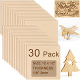 Sukhumvit 30PCS Basswood Sheets 12 x 12 x 1/8in, 3mm Basswood for Laser Cutting, Basswood Sheets Unfinished Plywood Sheets for Laser Engraving Wood Burning Models Painting DIY Crafts Sukhumvit