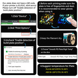 Sahvaim 3D Printer Platform Upgraded H1H Build Plate for Bambu Lab X1 X1C X1E P1P P1S A1, Double Sided Textured Flake+Star PEY Spring Steel Sheet Flexible Plate for Bambu Lab 3D Printer 257x257mm. SAHVAIM