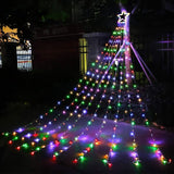 PUHONG Christmas Decoration Outdoor Star String Lights,16.4Ft Christmas Tree Toppers Lights 320 LED 8 Memory Modes with 14" Lighted Star for Halloween Christmas New Year Holiday Birthday PUHONG