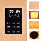 ZONEMEL Far Infrared 2 Person Wooden Sauna Room with Recliner, Red Cedar Luxury Indoor Sauna with 10 Heaters, Oxygen Bar, Lights, 3400 Watt, Infrared Therapy Wood Dry Heat Sauna, 220V ZONEMEL