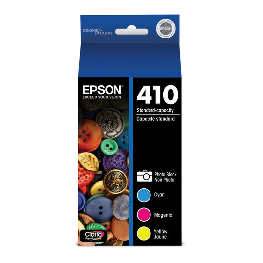 EPSON 410 Claria Premium Ink Standard Capacity Photo Black & Color Combo Pack (T410520-S) Works with Expression Premium XP-530, XP-630, XP-640, XP-7100, XP-830