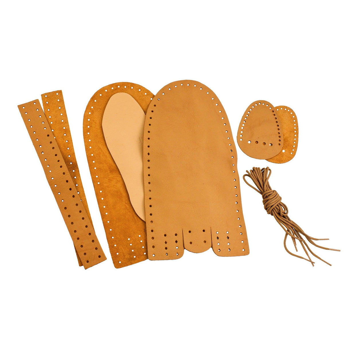 Realeather C4604-03 Adult Moccasin Leathercraft Kit, Size 8-9, Golden Tan, 1-Pair Realeather