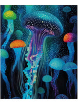 Glowing Jellyfish Diamond Painting Kits for Adults DIY 5D Diamond Painting Kits Beginners Full Drill gem Art Crystal Craft Kits for Home Wall Bedroom Decor Gifts 12x16 inch YPF