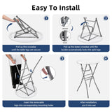 Byliable 28in Cocktail Table White High Top Folding, Round Portable Bar Height Folding Table with Removable Legs, Indoor Outdoor Banquet for Parties, Commercial, Speech, School Byliable
