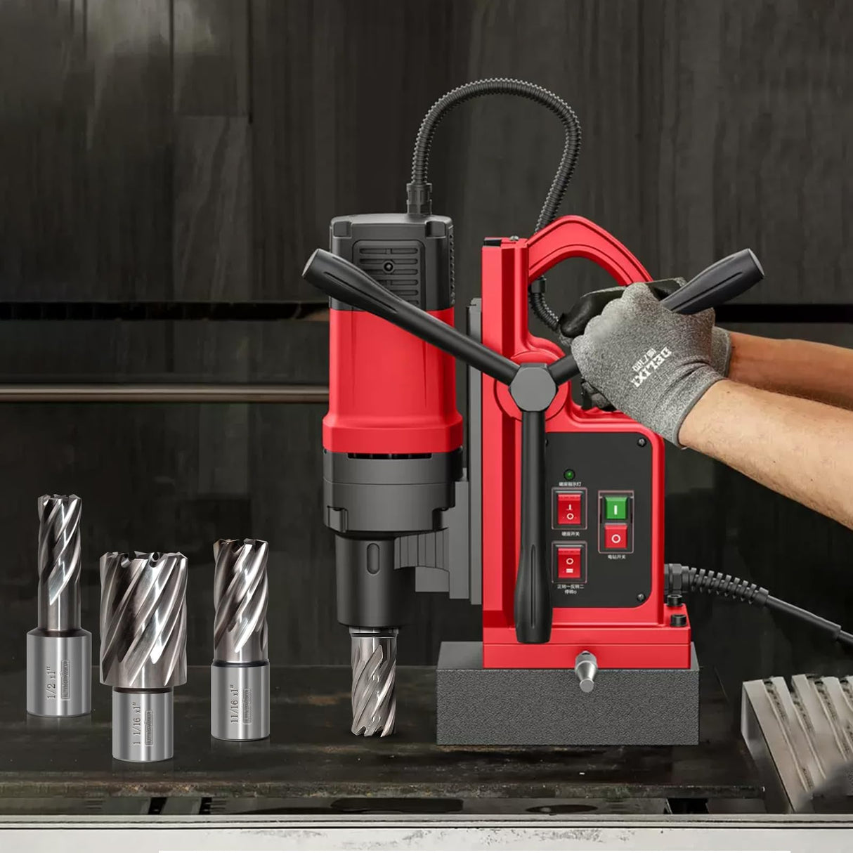 Luckyway 7/8 Inch Diameter x 1 Inch Depth of Cut Cyclone High Speed Steel Annular Cutter, 3/4 Inch Weldon Shank Luckyway