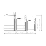 ToughBuilt - 3 Pack Fastener Bags 3 Sizes, Heavy-Duty Bags w/mesh Windows, Top Mounted Zippers - TB-193E ToughBuilt