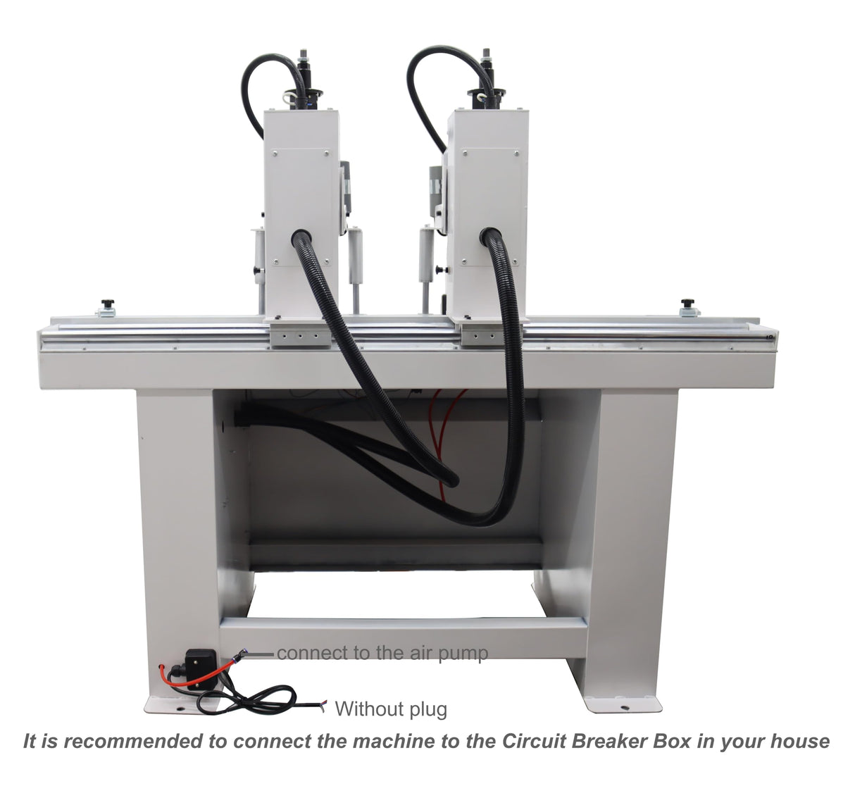 TECHTONGDA Hinge Boring Machine Woodworking Hole Drill Wood Electric Pneumatic Hole Puncher 0-2inch Drilling Depth Double Heads 48-6 TECHTONGDA