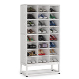 Tribesigns Shoe Storage Cabinet 55inch, 8-Tier Freestanding Cube Closet Organizers, 24 Pair White Shoe Rack Storage with Movable Partition Boards for Hallway, Bedroom, Closet, Entryway Tribesigns