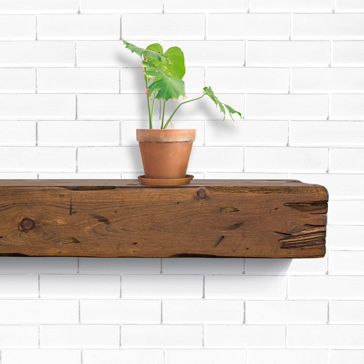 Urbandi URBANDI Fireplace Mantel, Distressed, Rustic, Floating Shelf, Modern, Real Wood. 72Lx6Hx8D, Provincial