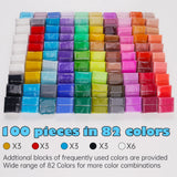 Tomorotec 100PCS Polymer Clay Value Pack 82 Colors in Bulk Small Blocks Starter Kit with Tools, Individually Wrapped Oven Modeling Clay, Molding DIY Clay, Baking Clay for Sculpting for Kids Beginner Tomorotec