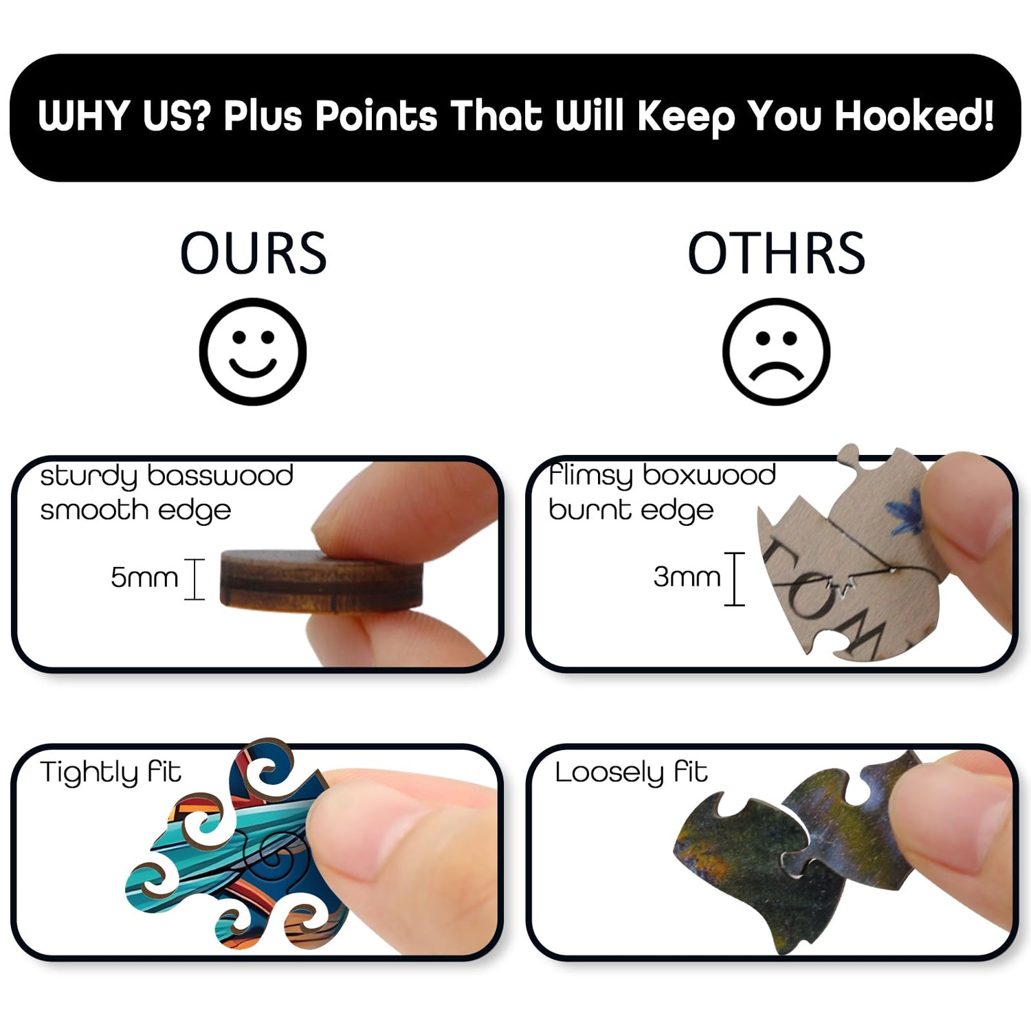 Mandala Hummingbird Wooden Puzzles, Bird Hard Jigsaw Puzzles for Adults, Gradient Flower Wood Puzzle BBOLDIN