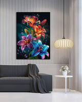 Lily Flowers Diamond Art Kits for Adults, Easy Crafts 5D Diamond Painting Dot Kit for Adult Beginners, Plant Flower DIY Round Dots Full Drill Diamonds Paintings Arts for Home Wall Decor Gifts 12X16 In Luckyrichrui