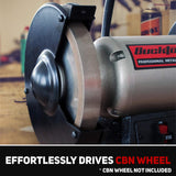 BUCKTOOL 8 Inch 3/4 HP Low-Speed Bench Grinder fit CBN Wheel Professional Wobble-free Wheel Grinder TDS-200C4HL Bucktool