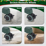 Hammrit Rolling Christmas Tree Stand with Wheels, Artificial Christmas Tree Stand Fits up to 7.5 Ft Trees, No Installation Artificial Xmas Tree Stand Foldable Movable Universal Christmas Tree Base Hammrit