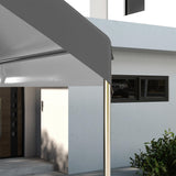 Outsunny 19.7' x 9.7' Carport Replacement Top Canopy Cover for Model 84C-207WT or 84C-386V00WT, Waterproof and UV Protected Garage Car Port Cover with Ball Bungee Cords, Dark Gray (Only Cover) Outsunny