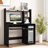 Tangkula Modern Computer Desk with Hutch, Charging Station & Storage Solutions for Home Office Tangkula