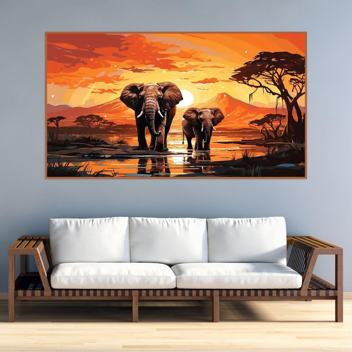 BOHADIY Elephant Diamond Painting Kits for Adults - Art Beginner, Large Size 5D DIY Full Drill Dots Animal Paintings with Diamonds Gem and Crafts Gem Art Painting Kits Home Wall Decor 27.5 x15.7inch BOHADIY