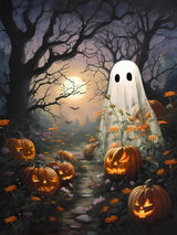 Halloween Pumpkin Diamond Art Kits for Adults,Full Round Drill Dot Scary Ghost Diamond Painting Kits for Beginner,DIY Gem Art and Craft Paint by Diamonds Scary Forest Scenery,Home Wall Decor 12X16Inch SJDIYSTORE