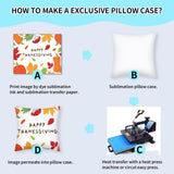 OLSUNOR 8 Pack 17.7"X17.7" Sublimation Blanks Pillowcase, Sublimation Pillow Cases White, Cushion Covers Blanks, Throw Pillow Covers for Heat Transfer, Painting DIY Picture, Christmas Craft Gift OLSUNOR