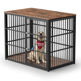 Lyromix 48'' Dog Crate Furniture with 3 Doors,Wooden Dog Crate End Table Heavy Duty Indoor Combination Dog Cage for Medium to Large Dogs, Multiple Units Can be Combined Lyromix