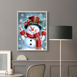 Diymood Paint by Numbers for Adults Christmas, DIY Oil Painting Snowman Acrylic Paint by Number Kits for Kids Adults Beginner for Home Elder Wall Decor 16x20 Inch Diymood