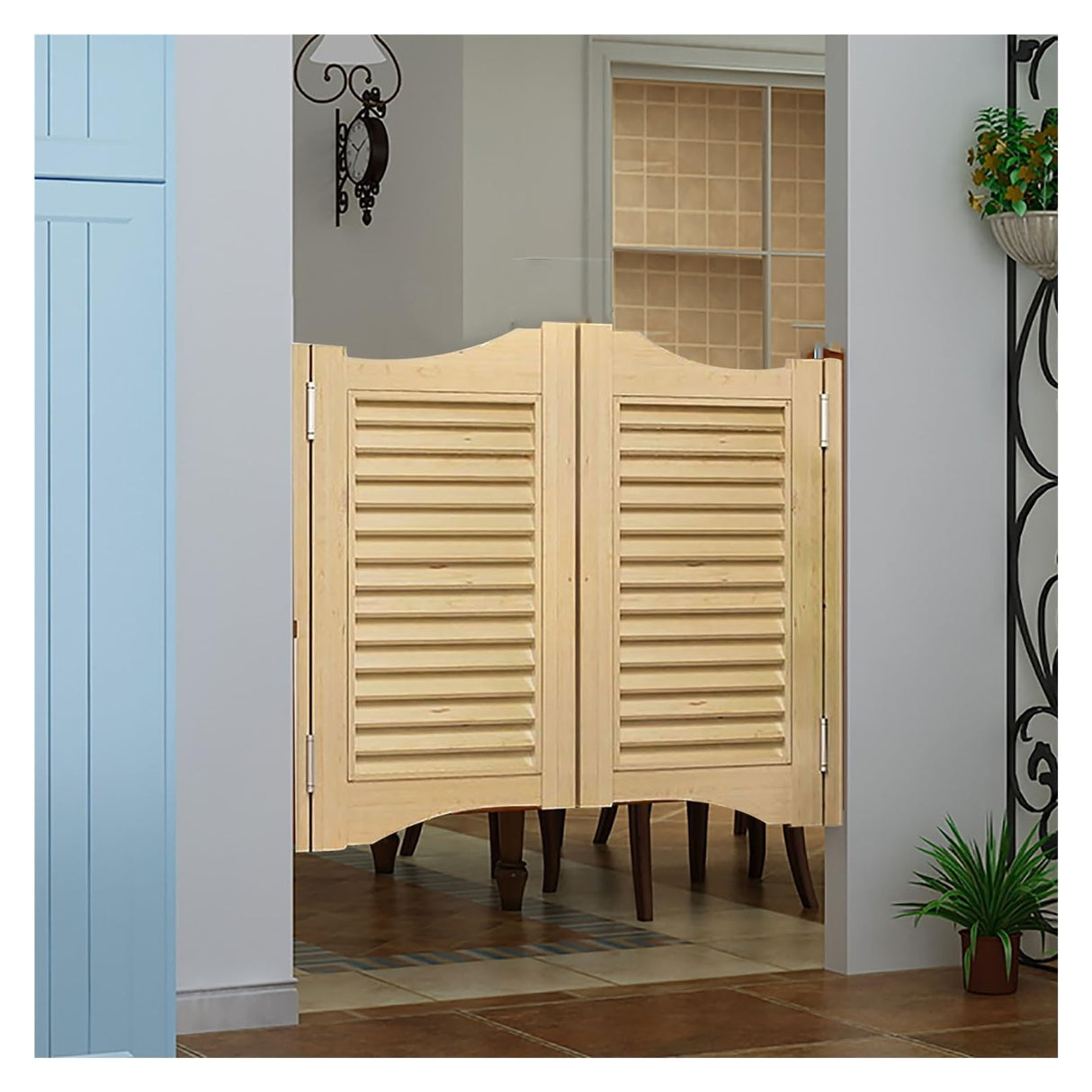 62 60 58 56 54 52 50 48 46 44 42 40 inch width Wood swinging cafe doors louvered door swing - premade interior door, Restaurant/ hallway/ laundry room partition doors with self-shutting feature ( Size JYHHCYS
